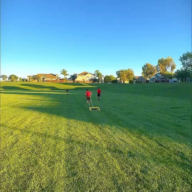 Kellz Camp reel — athlete sprinting across the field at training